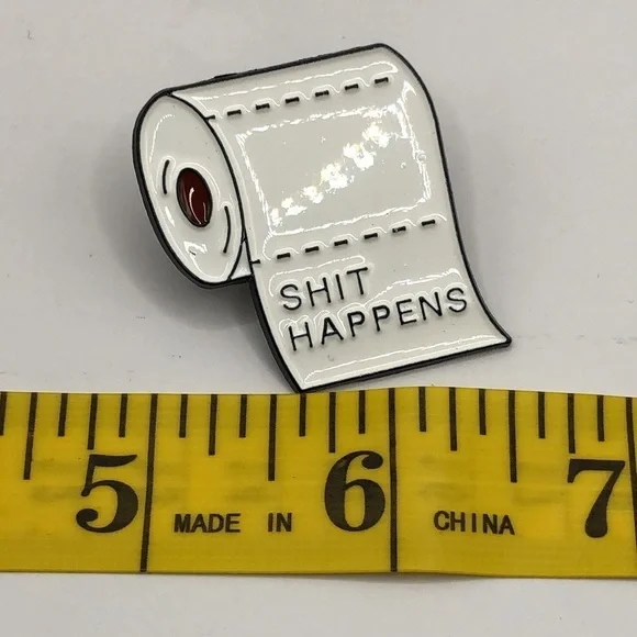3/$25 Toilet paper enamel pin brooch adult humor - Picture 4 of 5